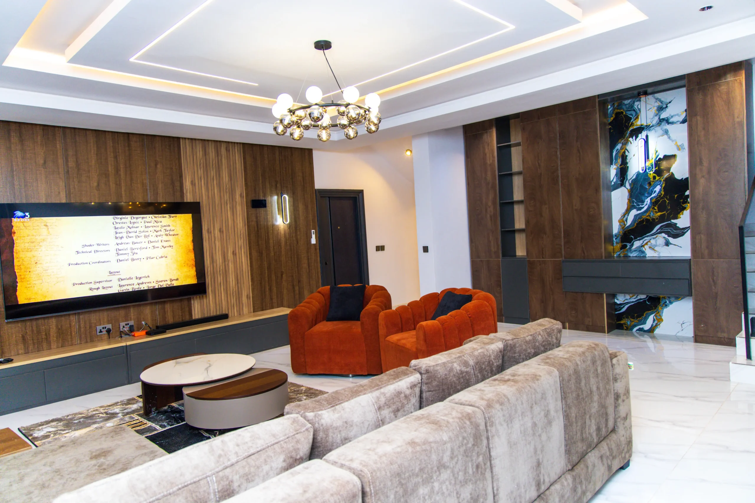 Luxury apartment living room